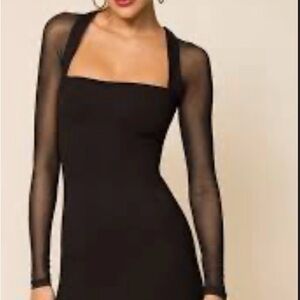 Superdown Black Long Sleeve Dress